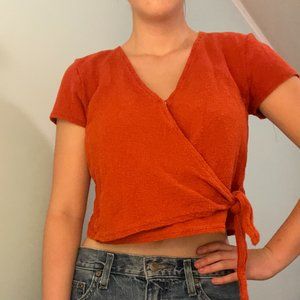 Madewell Cropped Wrap Top